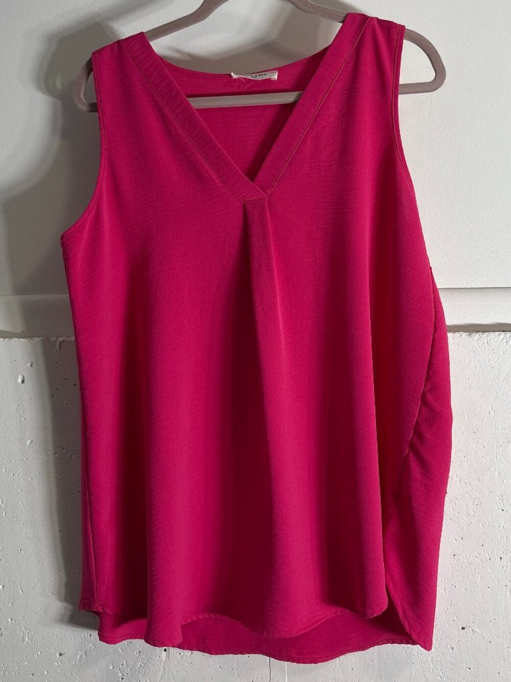 Zenana Hot Pink Sleeveless V-Neck Tank Top